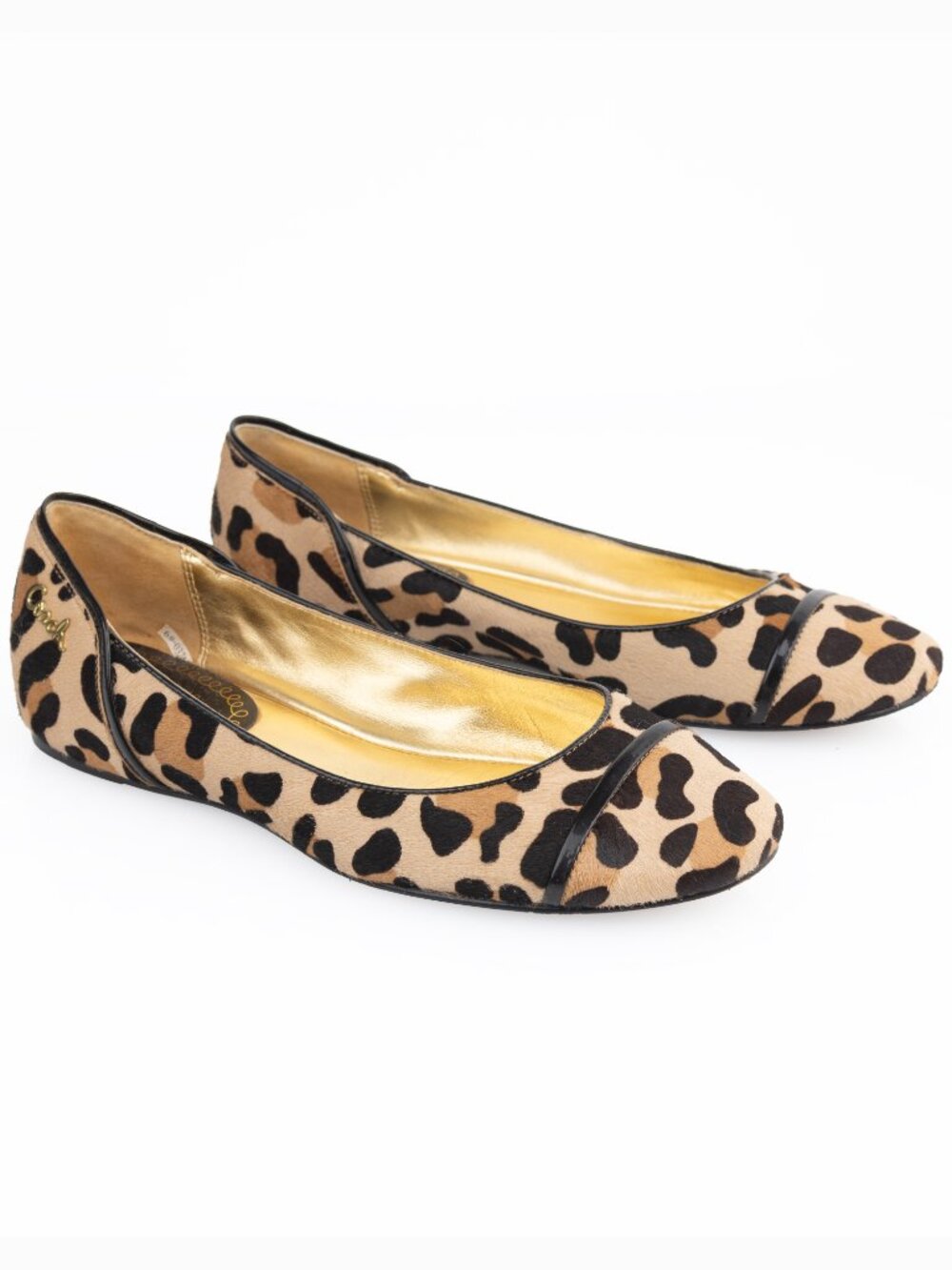 Coach Randy Leopard Print Calf Hair Ballet Flats Women's Size 6
